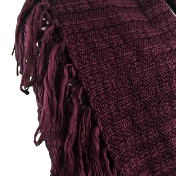 NWT Mystree Burgundy Knit Tassel Cardigan - Picture 4 of 5